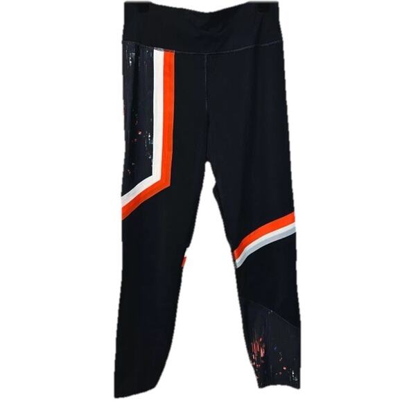 Sweaty Betty Leggings Zero Gravity 7/8 Crop Run Glitch Athletic Black Orange S - Picture 3 of 5